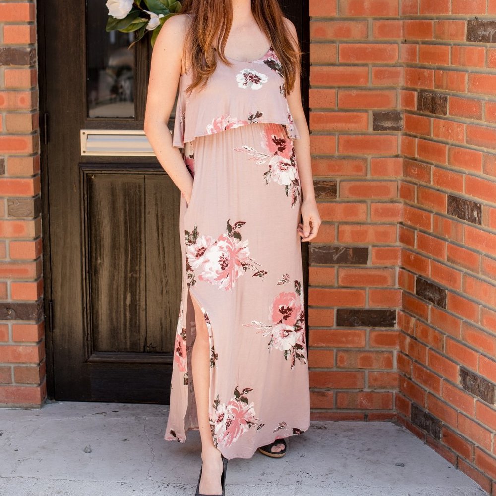 Everything You Love - Mauve Floral Dress